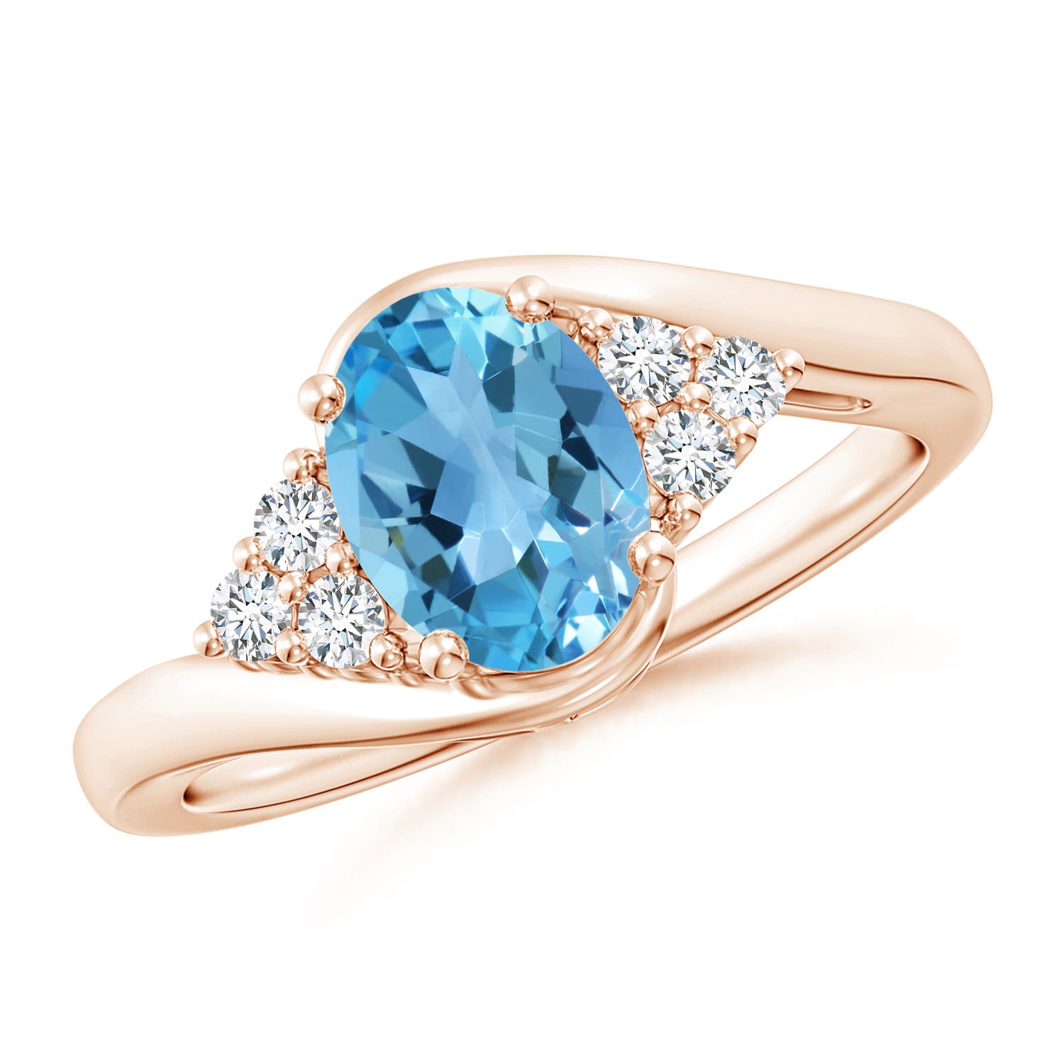 AA - Swiss Blue Topaz / 1.67 CT / 14 KT Rose Gold