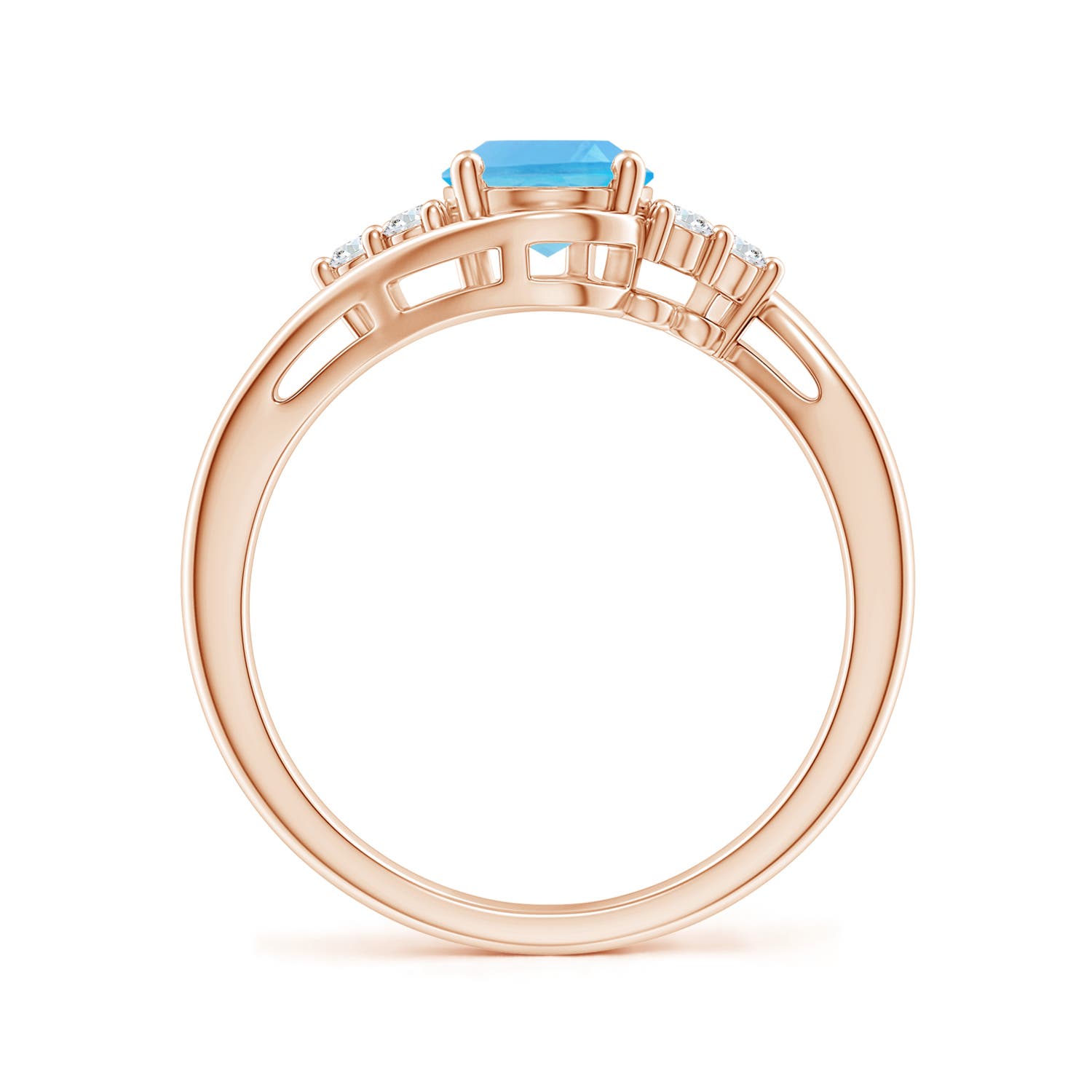 AA - Swiss Blue Topaz / 1.67 CT / 14 KT Rose Gold