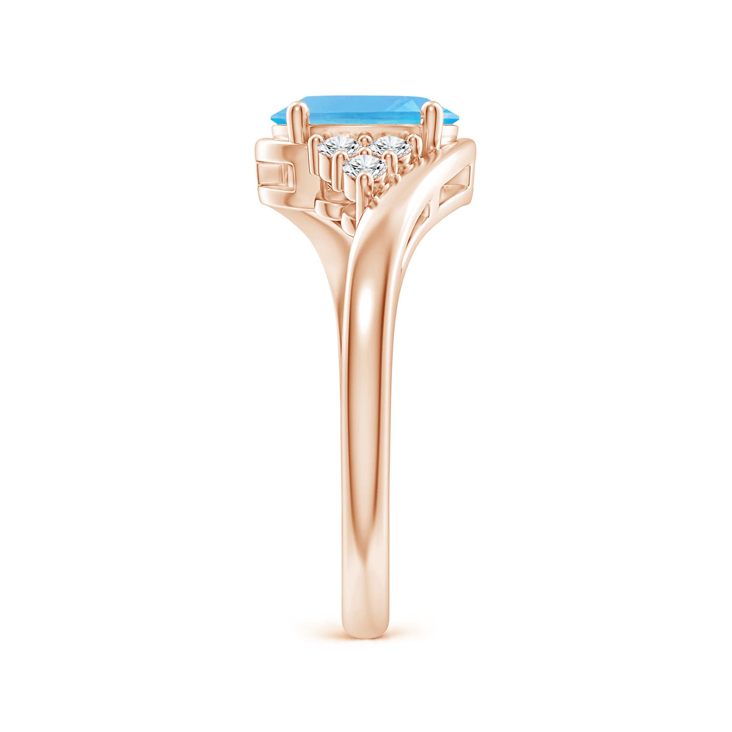 AA - Swiss Blue Topaz / 1.67 CT / 14 KT Rose Gold