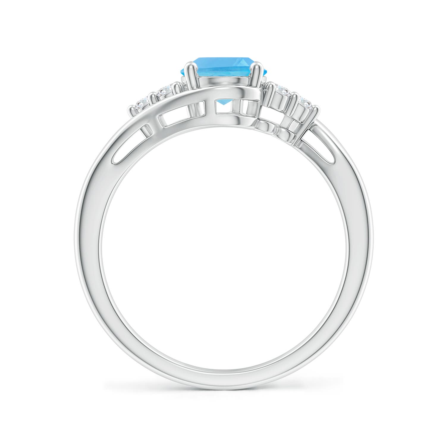 AA - Swiss Blue Topaz / 1.67 CT / 14 KT White Gold