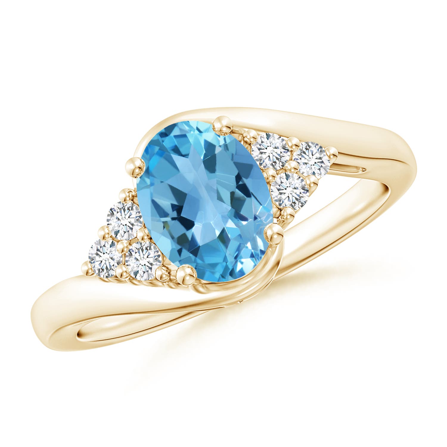 AA - Swiss Blue Topaz / 1.67 CT / 14 KT Yellow Gold