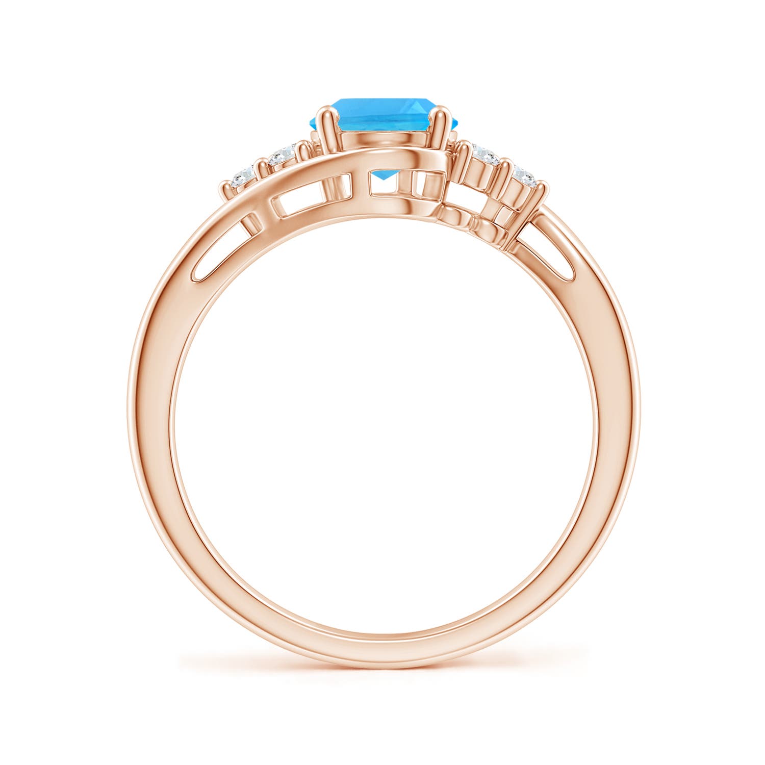 AAA - Swiss Blue Topaz / 1.67 CT / 14 KT Rose Gold