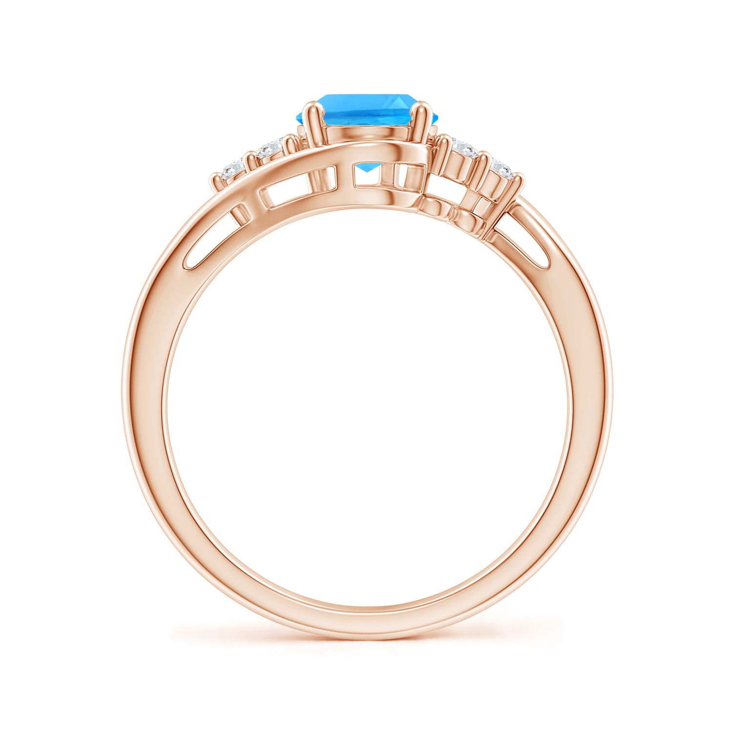 AAAA - Swiss Blue Topaz / 1.67 CT / 14 KT Rose Gold