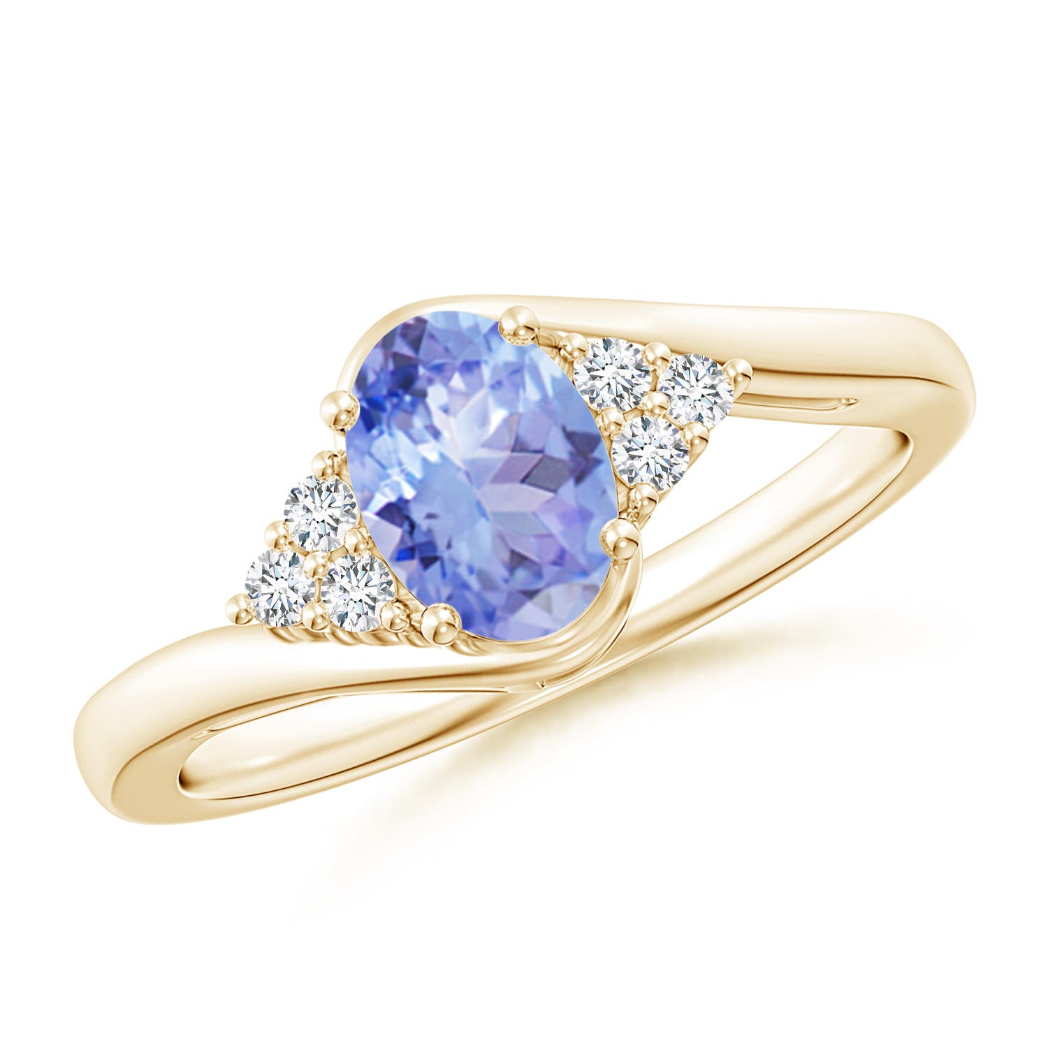 A - Tanzanite / 0.91 CT / 14 KT Yellow Gold