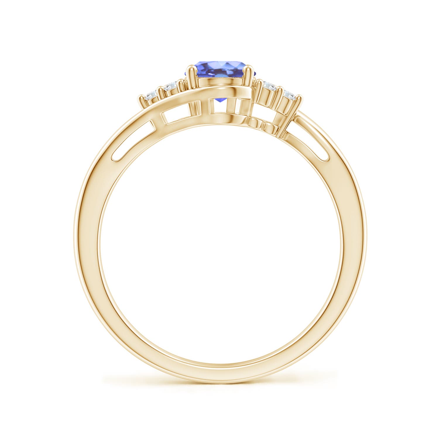 A - Tanzanite / 0.91 CT / 14 KT Yellow Gold