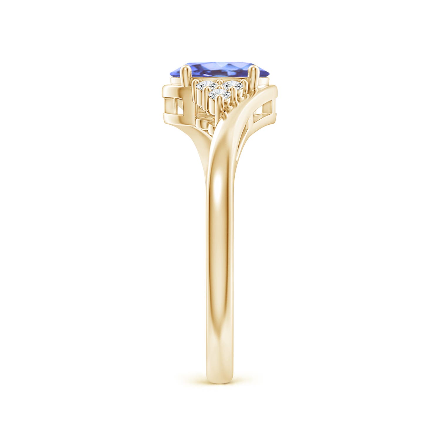 A - Tanzanite / 0.91 CT / 14 KT Yellow Gold