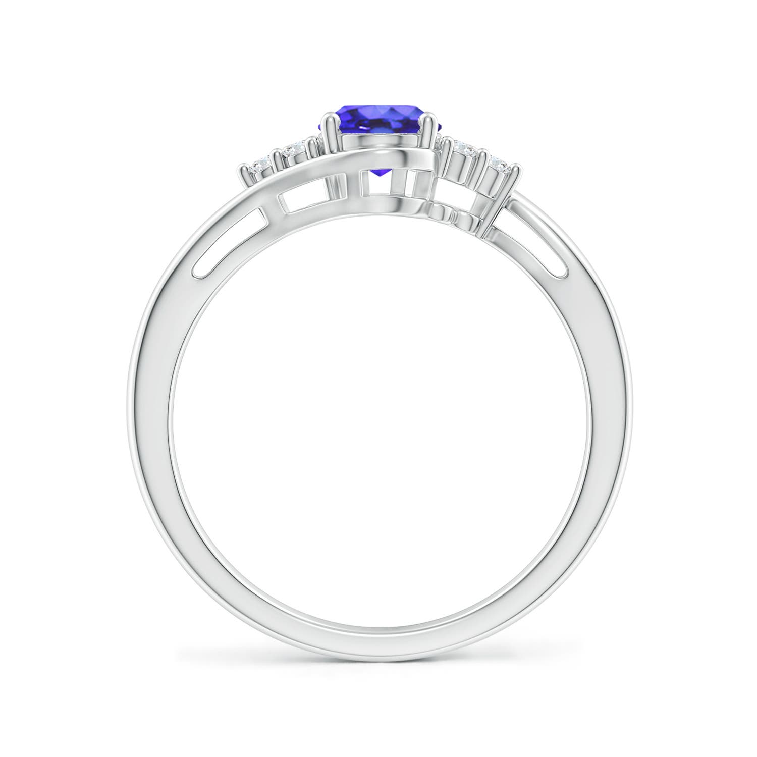 AA - Tanzanite / 0.91 CT / 14 KT White Gold