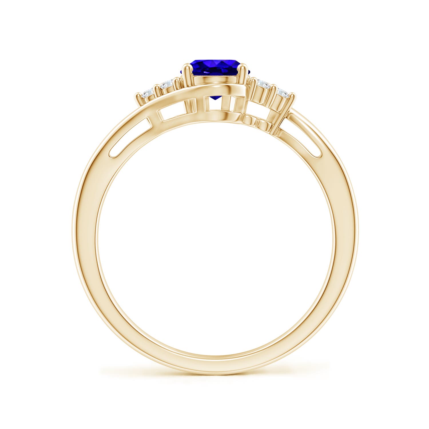 AAAA - Tanzanite / 0.91 CT / 14 KT Yellow Gold