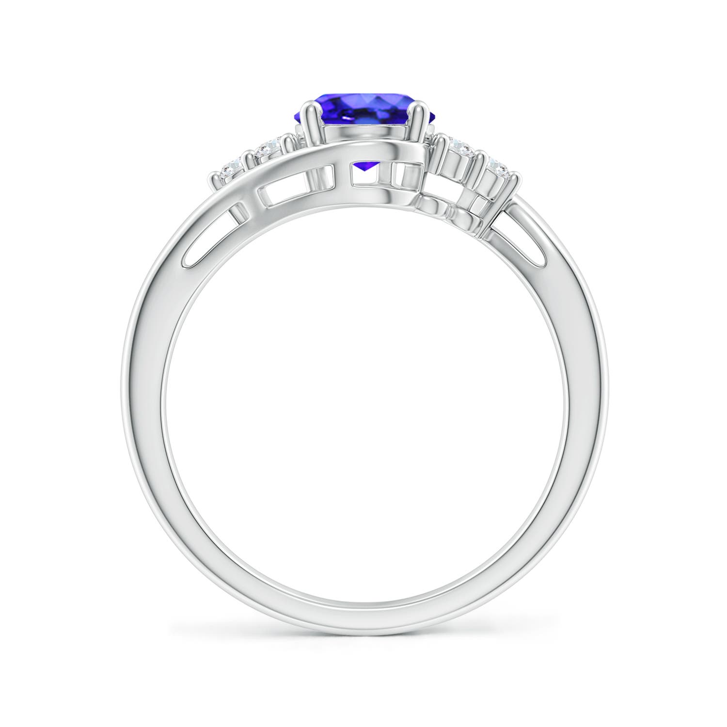 AAA - Tanzanite / 1.42 CT / 14 KT White Gold