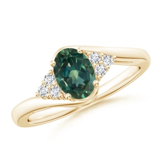 Oval AA Teal Montana Sapphire