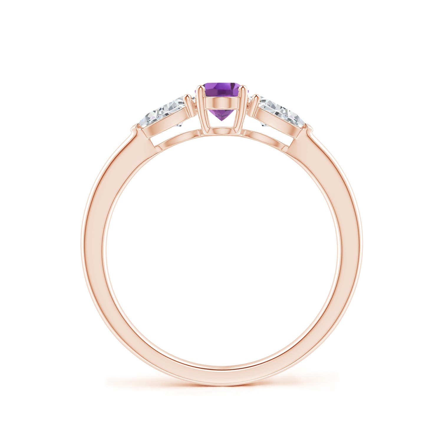 A - Amethyst / 0.8 CT / 14 KT Rose Gold