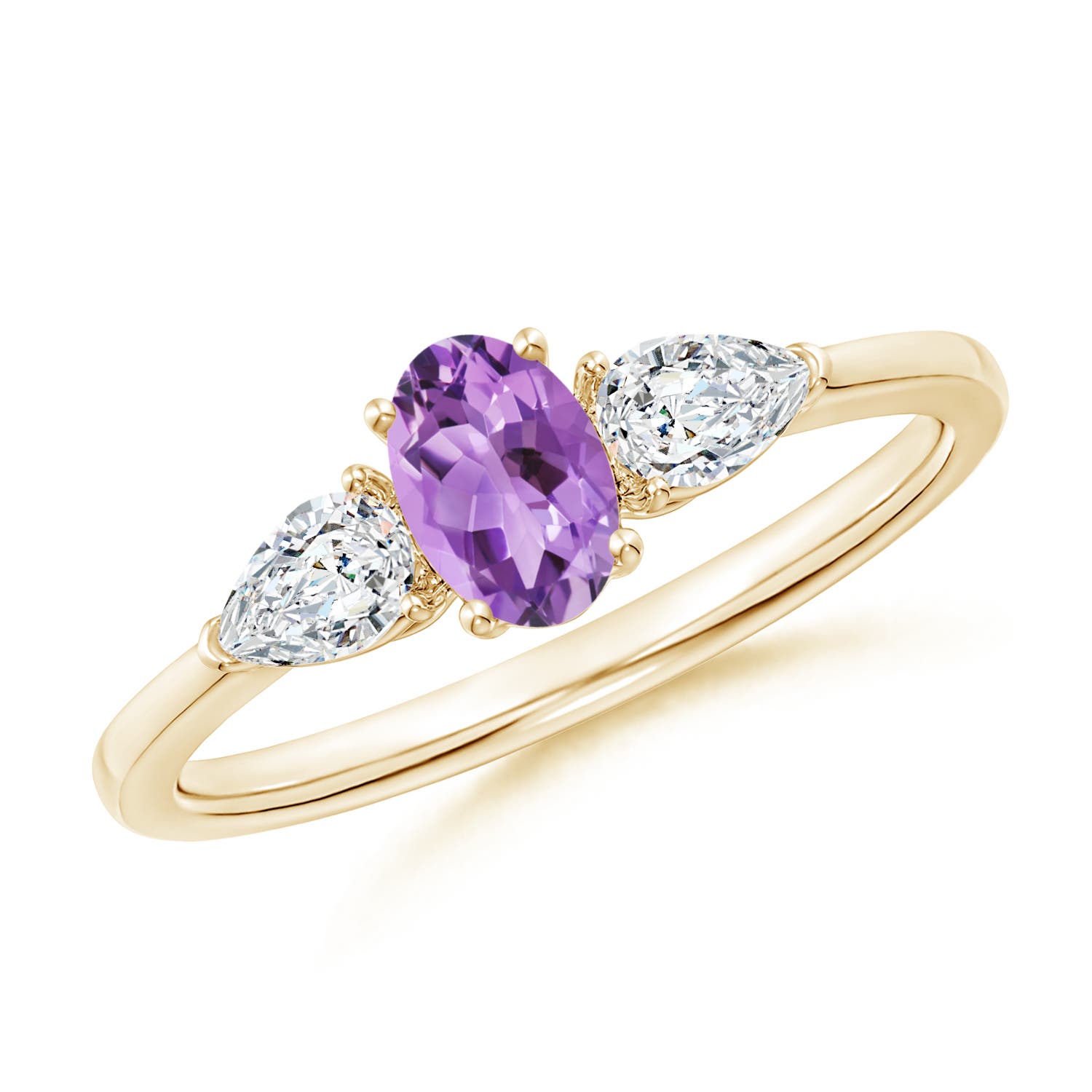 A - Amethyst / 0.8 CT / 14 KT Yellow Gold