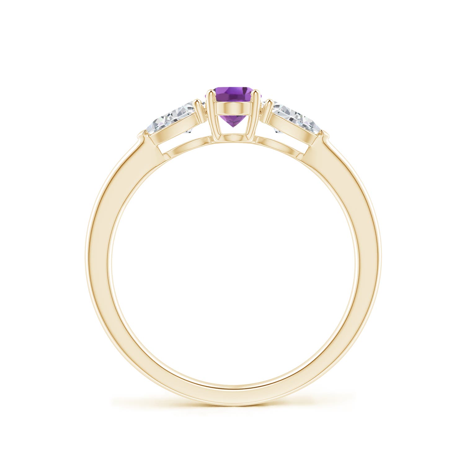 A - Amethyst / 0.8 CT / 14 KT Yellow Gold