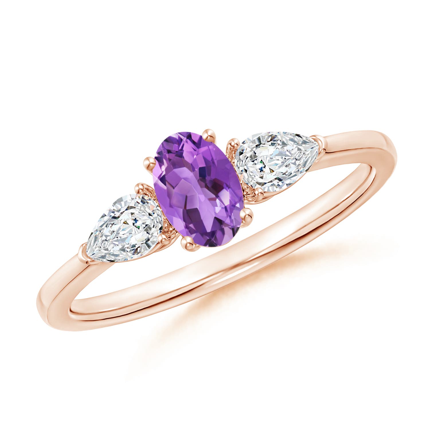 AA - Amethyst / 0.8 CT / 14 KT Rose Gold