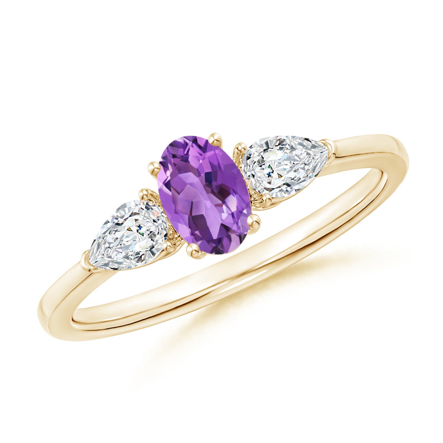 AA - Amethyst / 0.8 CT / 14 KT Yellow Gold