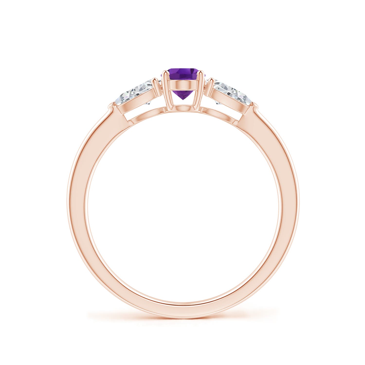 AAA - Amethyst / 0.8 CT / 14 KT Rose Gold