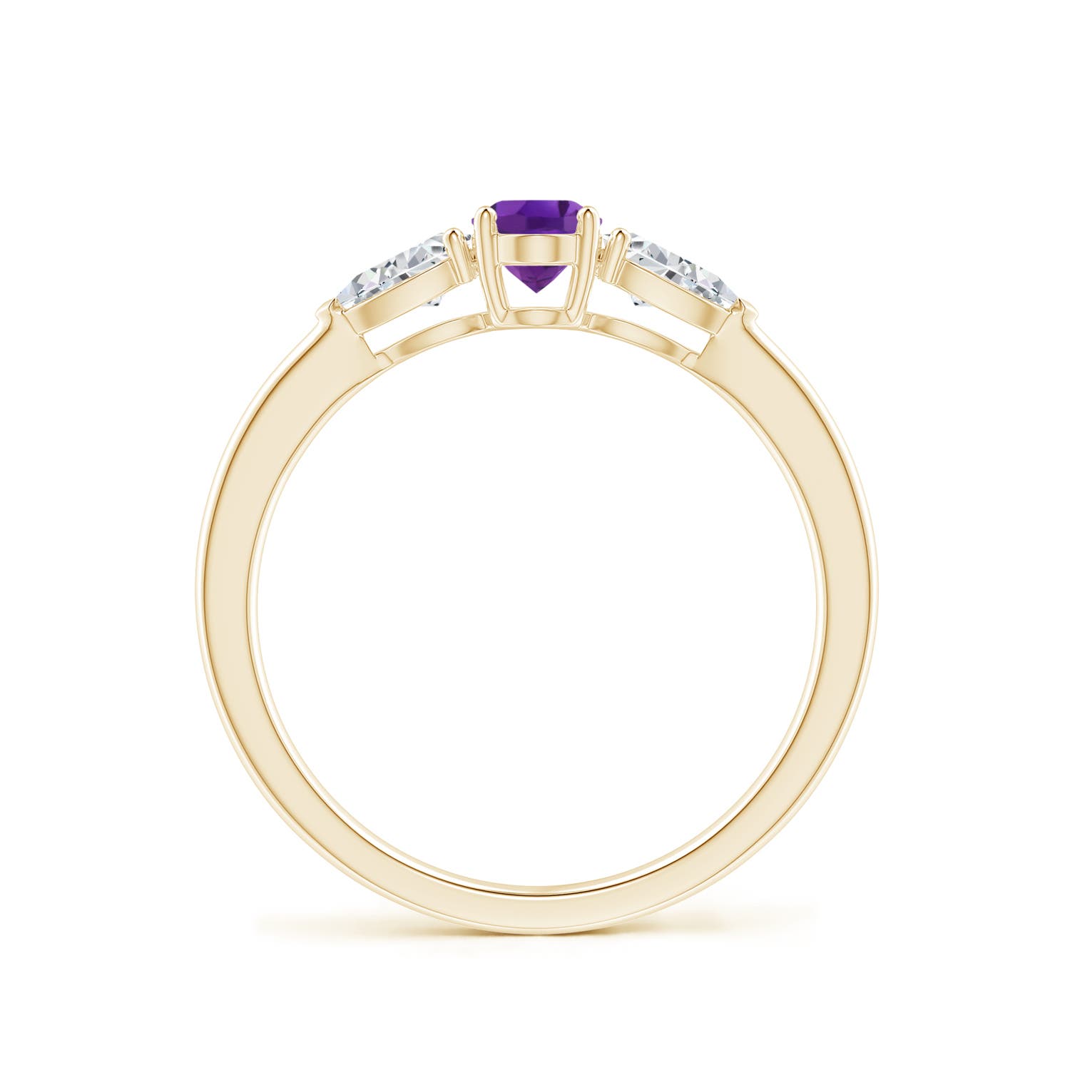 AAA - Amethyst / 0.8 CT / 14 KT Yellow Gold