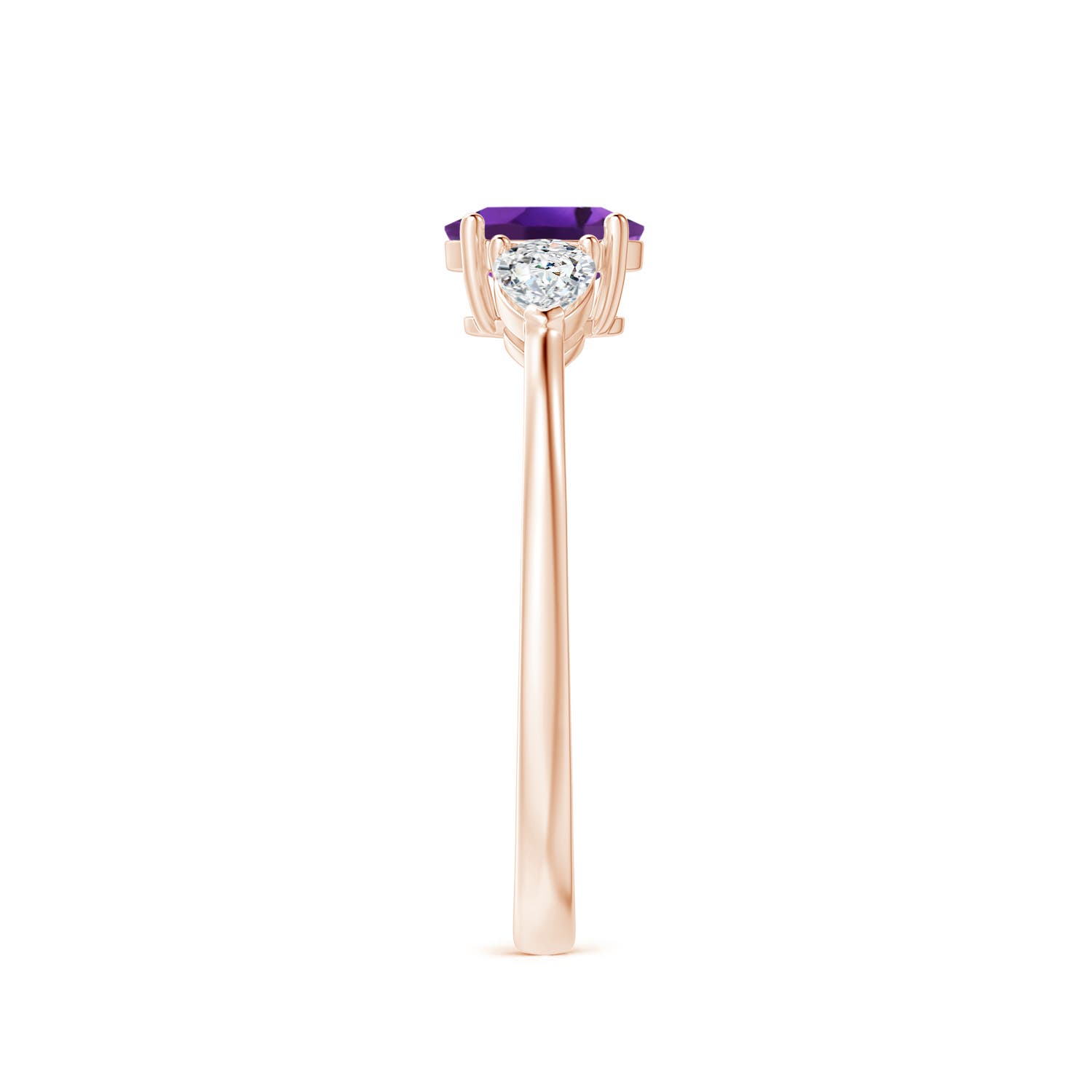 AAAA - Amethyst / 0.8 CT / 14 KT Rose Gold