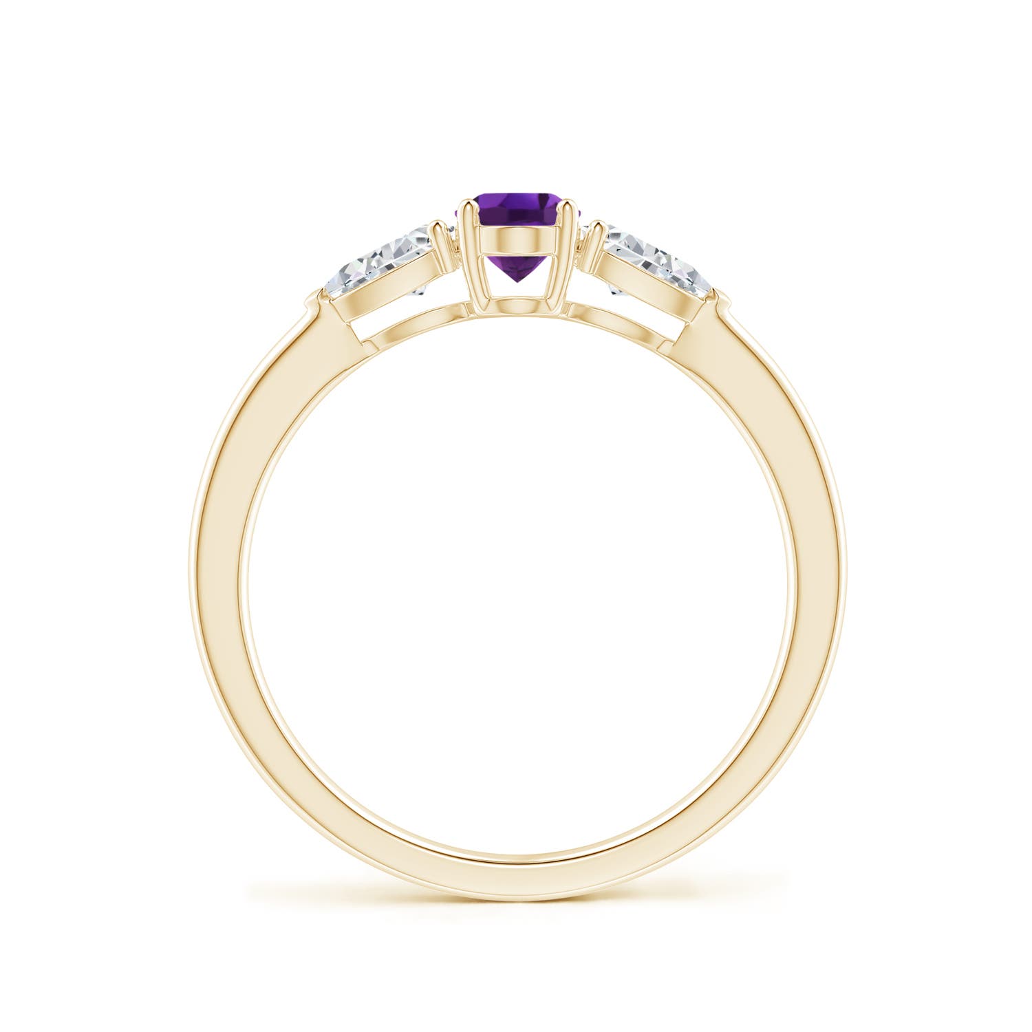 AAAA - Amethyst / 0.8 CT / 14 KT Yellow Gold