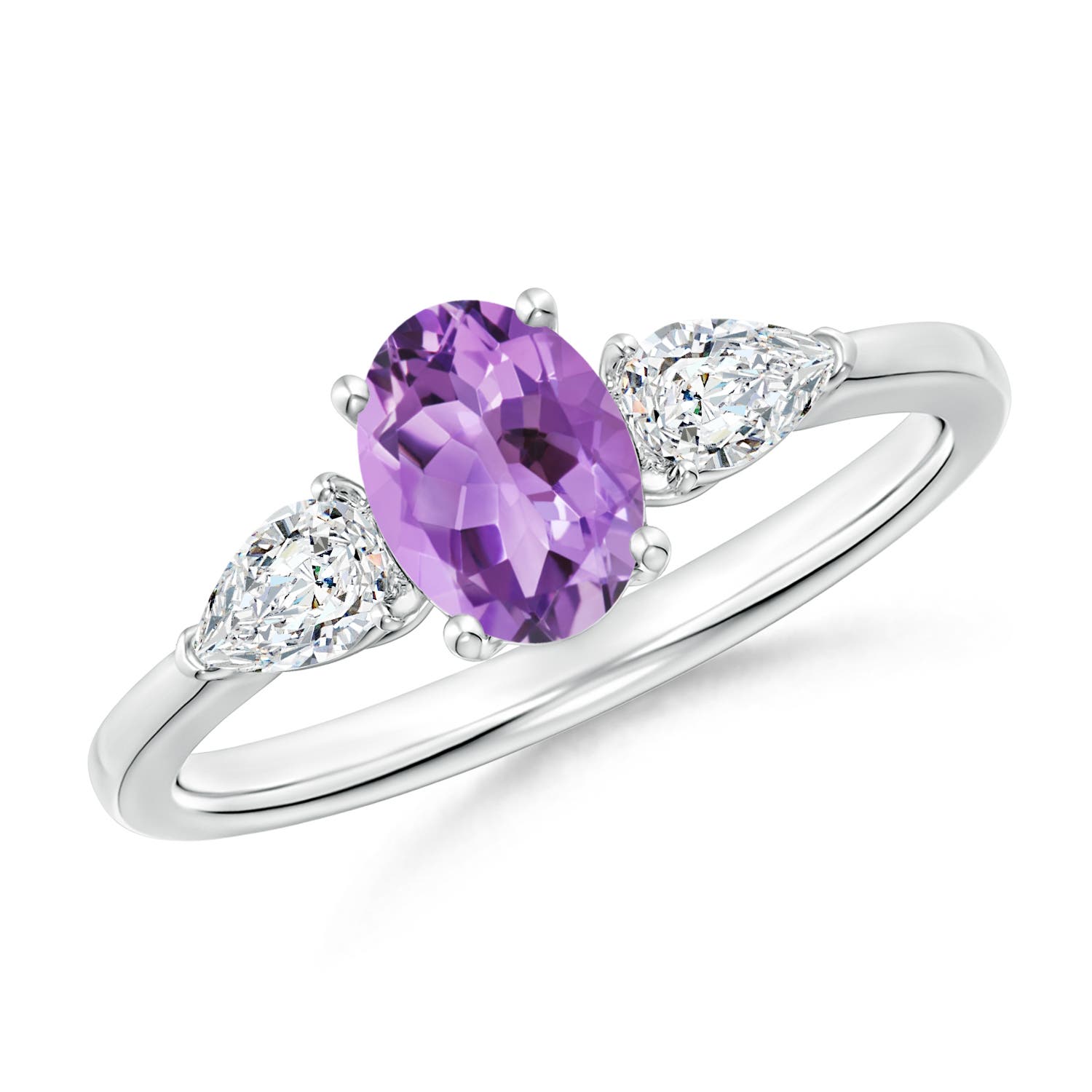 A - Amethyst / 1.1 CT / 14 KT White Gold