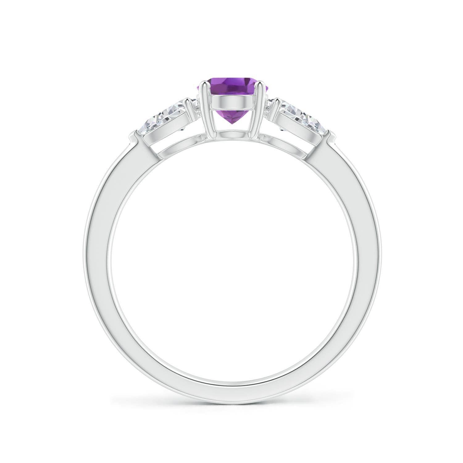 A - Amethyst / 1.1 CT / 14 KT White Gold