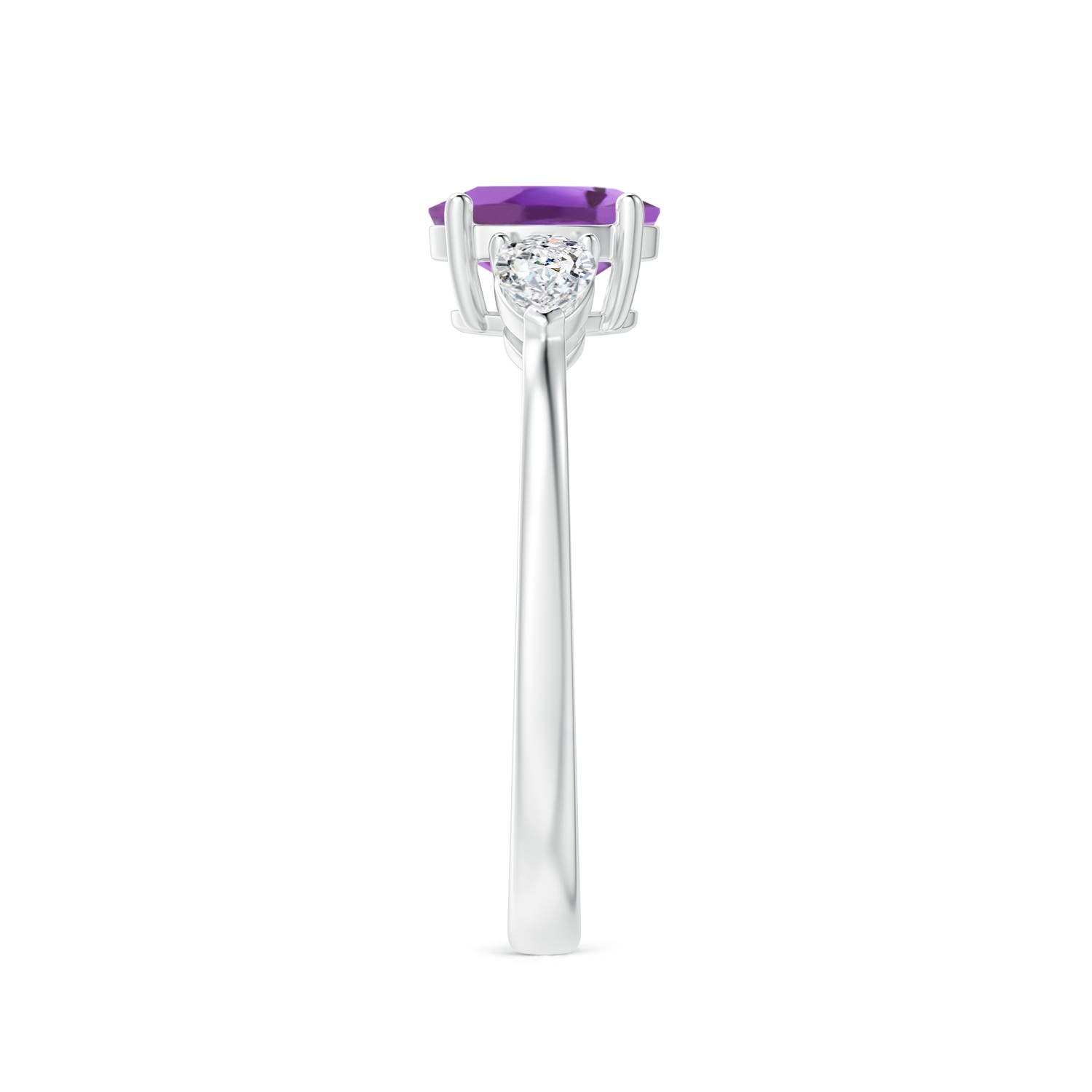 A - Amethyst / 1.1 CT / 14 KT White Gold