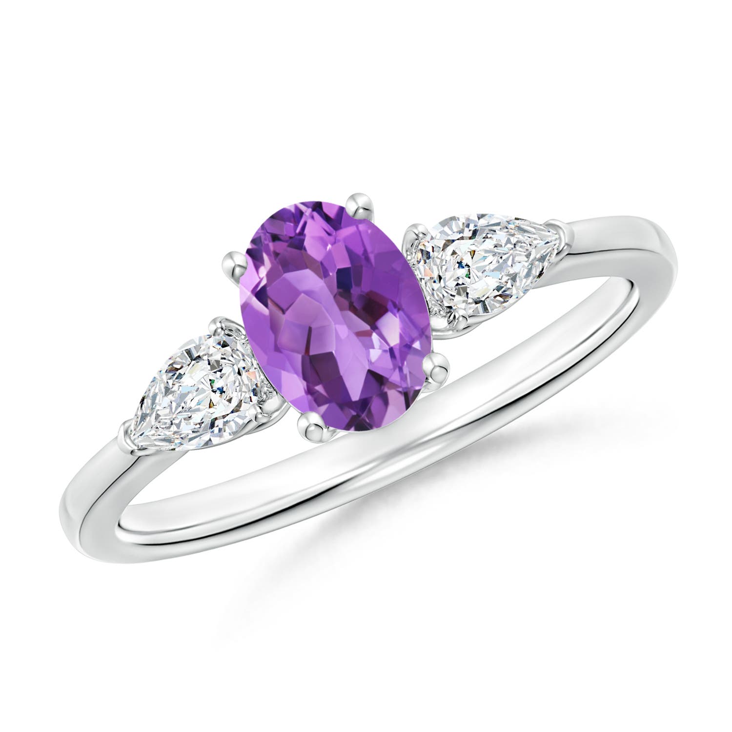 AA - Amethyst / 1.1 CT / 14 KT White Gold