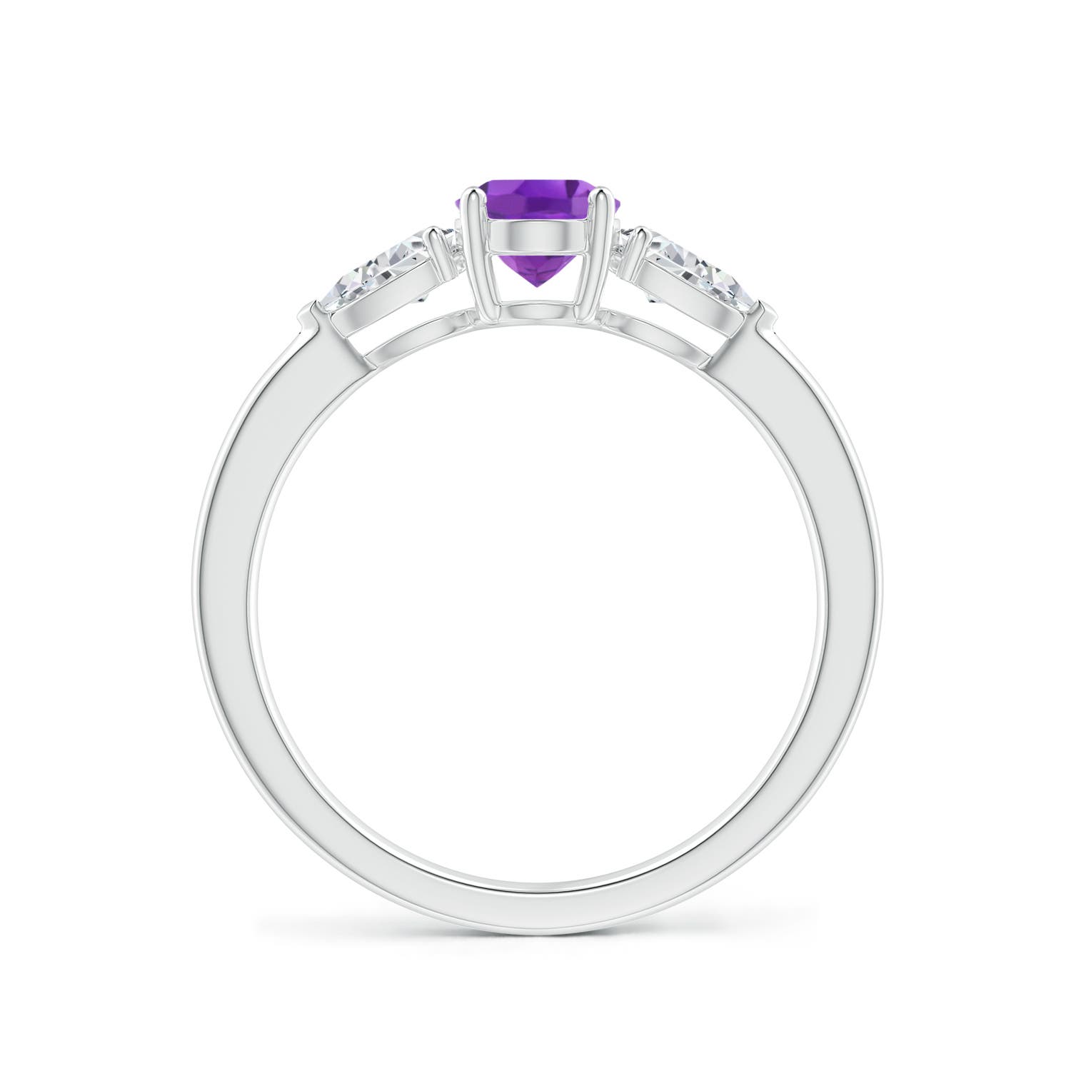 AA - Amethyst / 1.1 CT / 14 KT White Gold