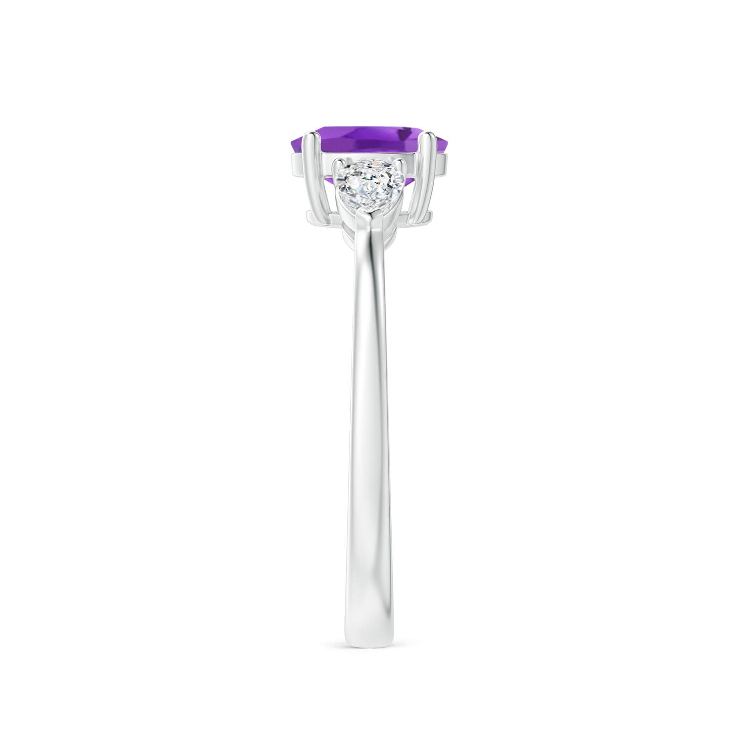 AA - Amethyst / 1.1 CT / 14 KT White Gold