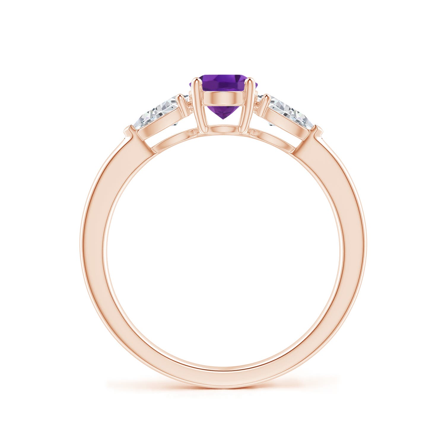 AAA - Amethyst / 1.1 CT / 14 KT Rose Gold