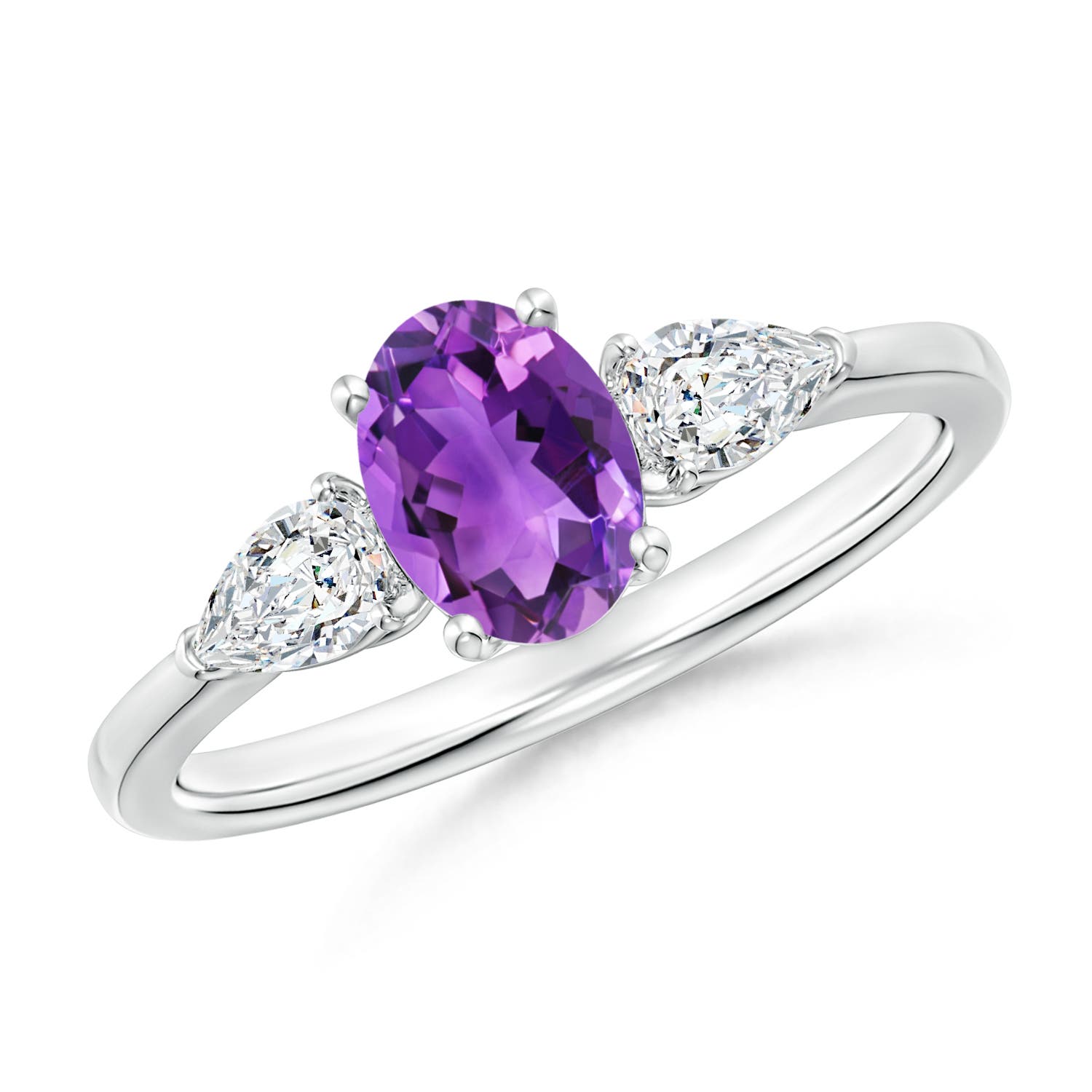 AAA - Amethyst / 1.1 CT / 14 KT White Gold