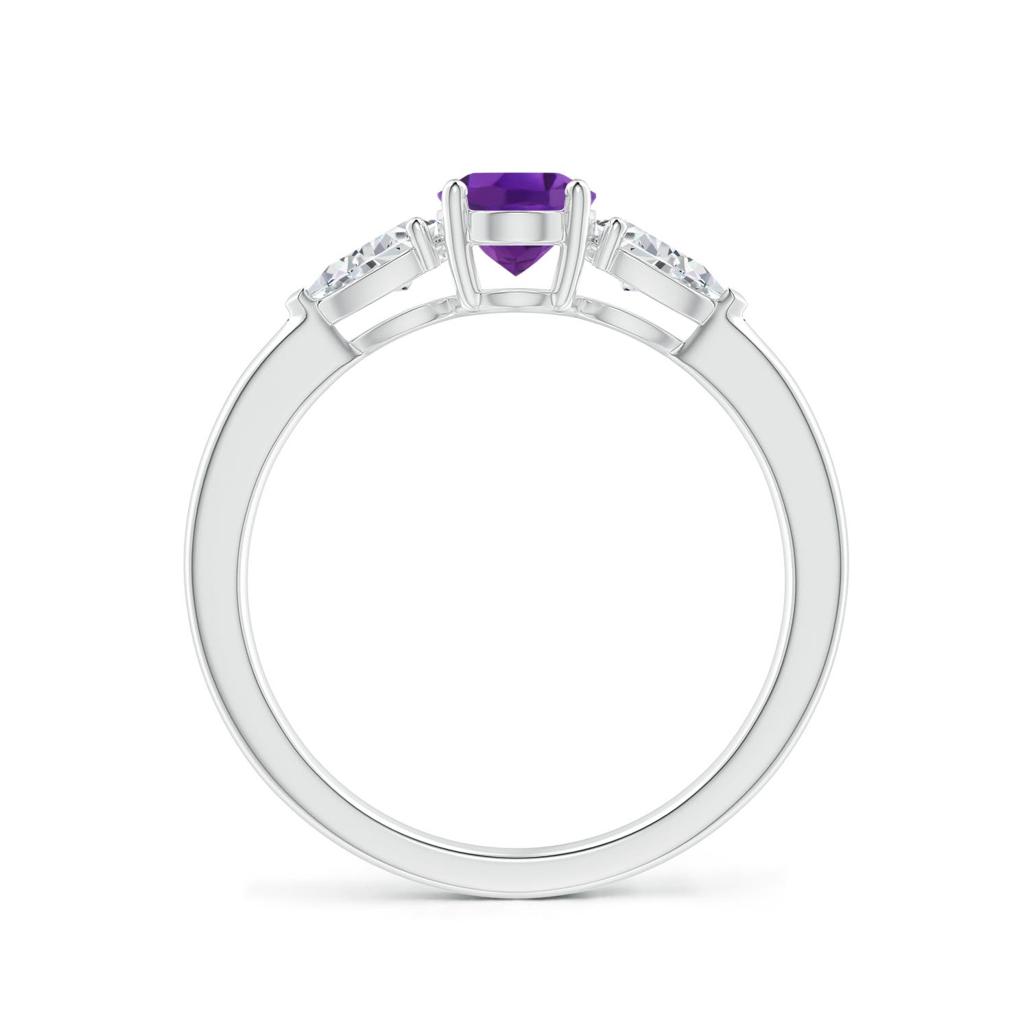 AAA - Amethyst / 1.1 CT / 14 KT White Gold