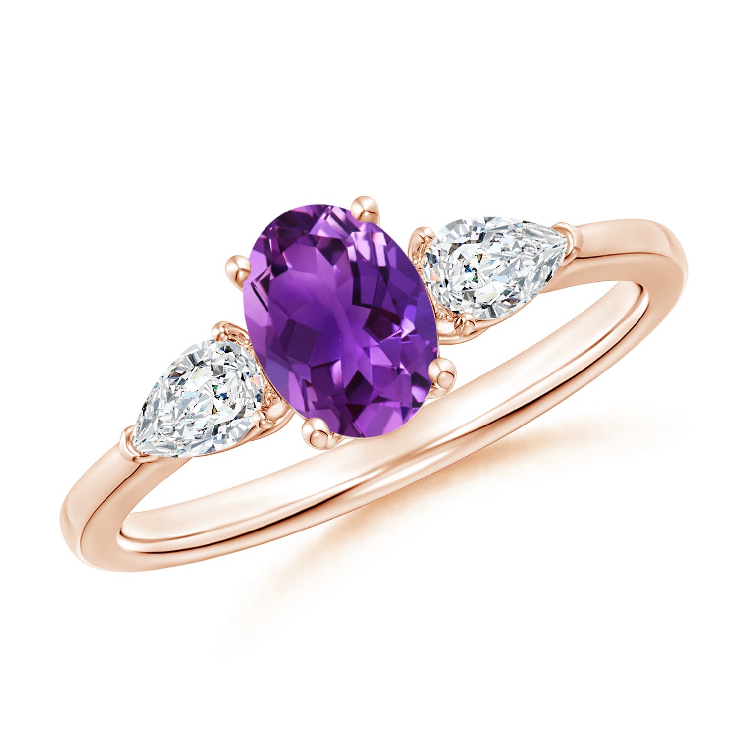 AAAA - Amethyst / 1.1 CT / 14 KT Rose Gold