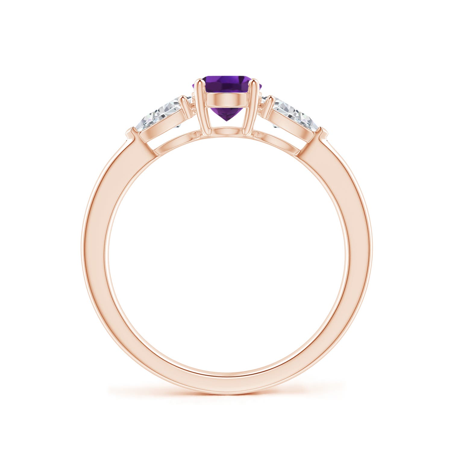 AAAA - Amethyst / 1.1 CT / 14 KT Rose Gold