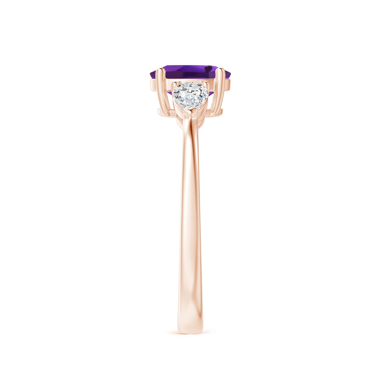 AAAA - Amethyst / 1.1 CT / 14 KT Rose Gold