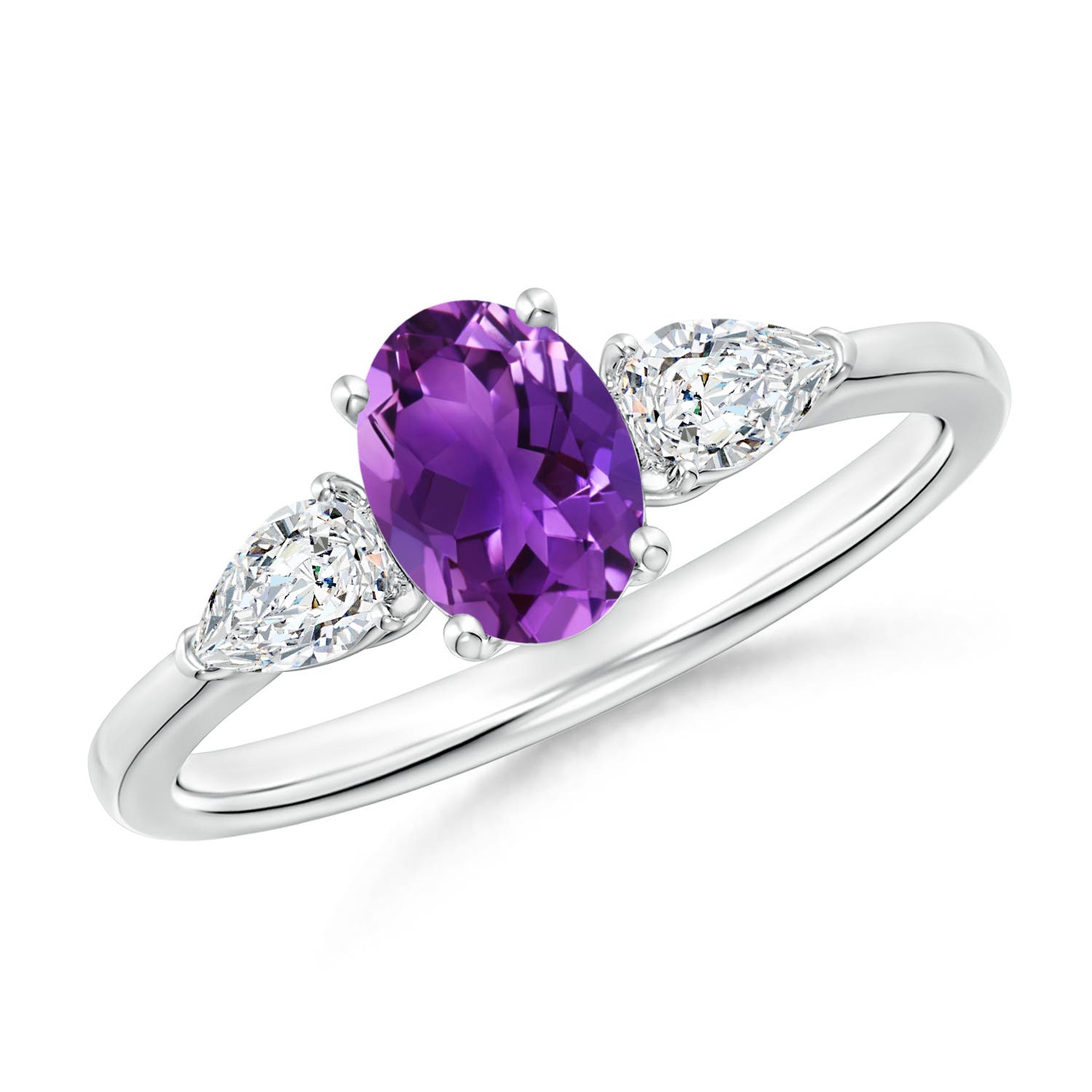 AAAA - Amethyst / 1.1 CT / 14 KT White Gold