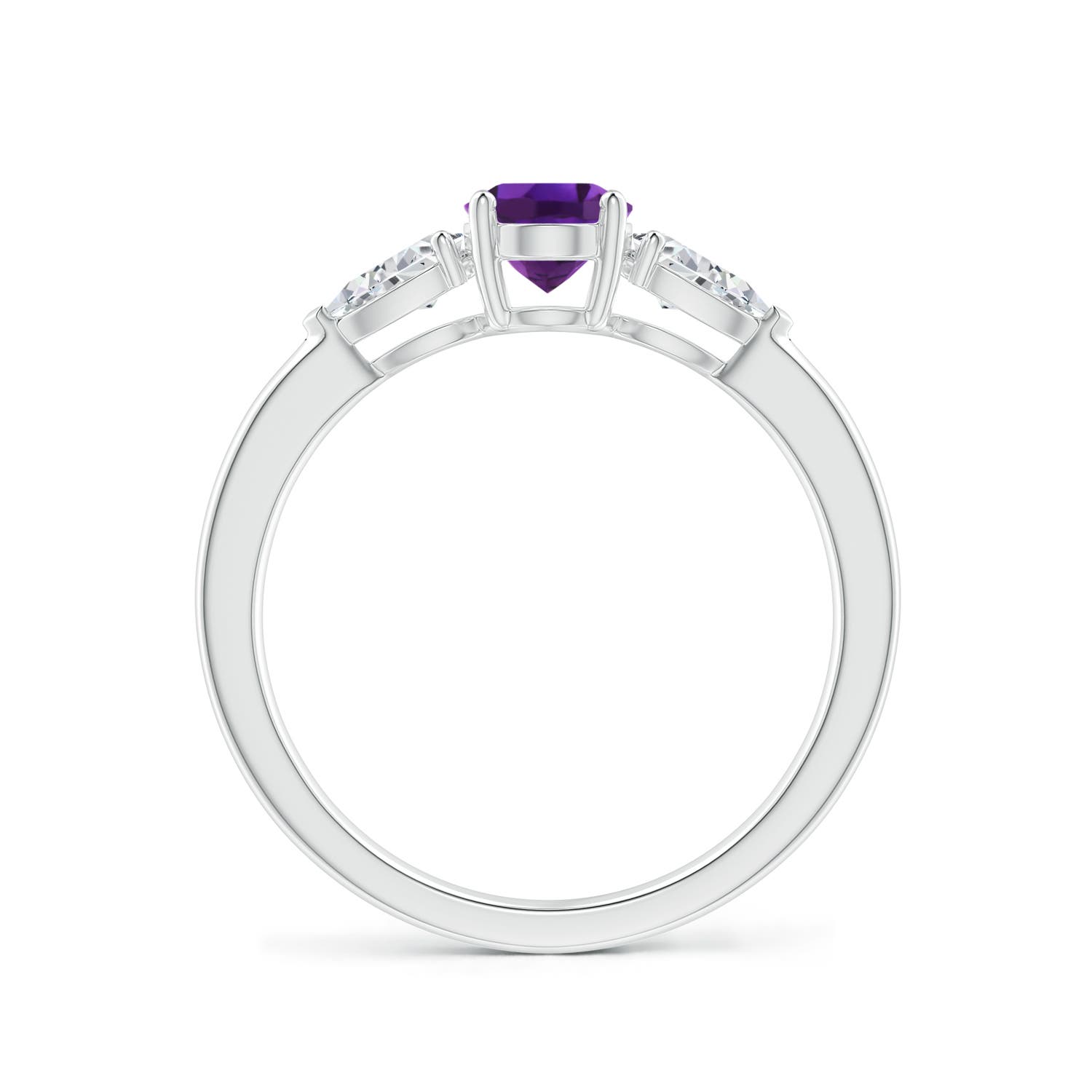 AAAA - Amethyst / 1.1 CT / 14 KT White Gold