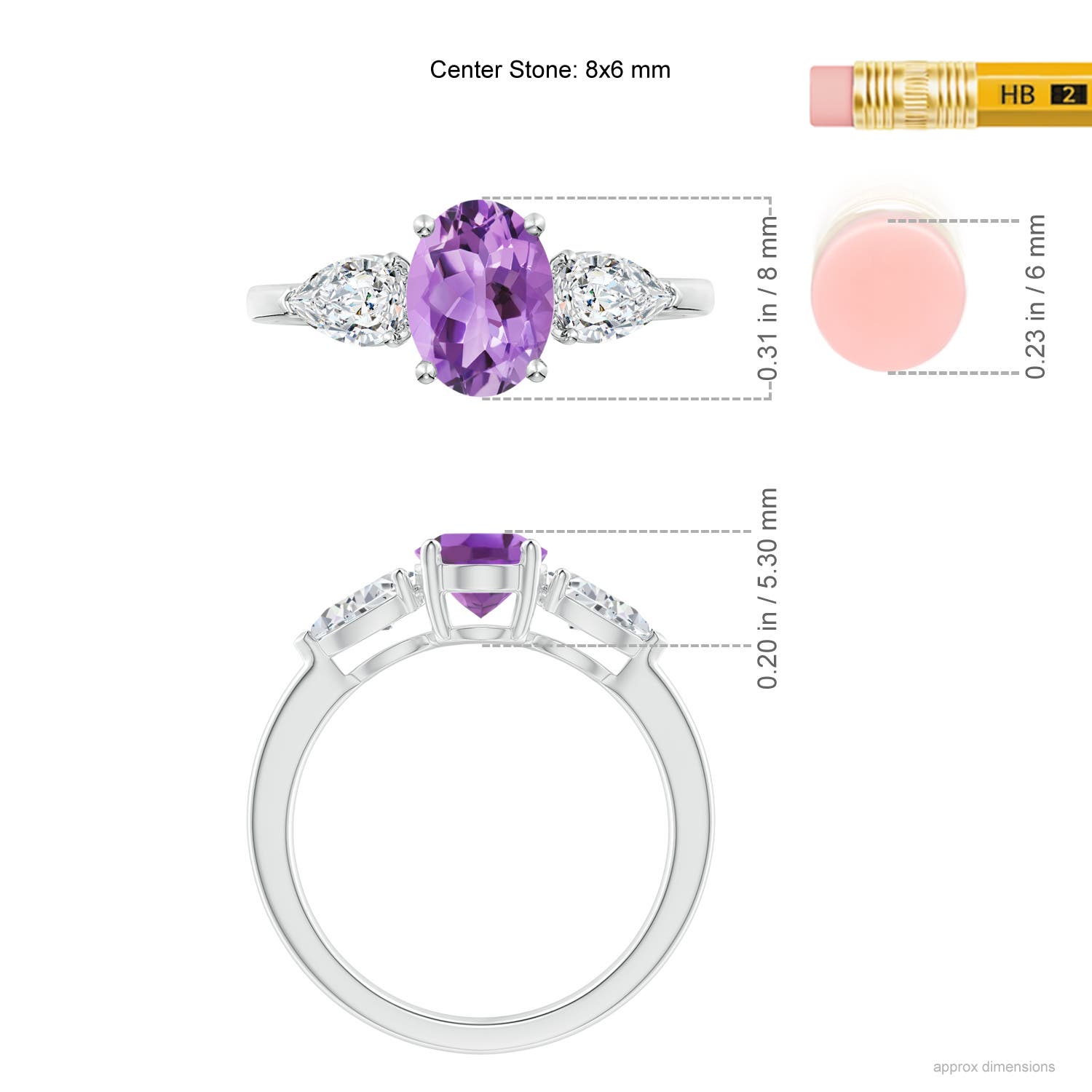 A - Amethyst / 1.95 CT / 14 KT White Gold