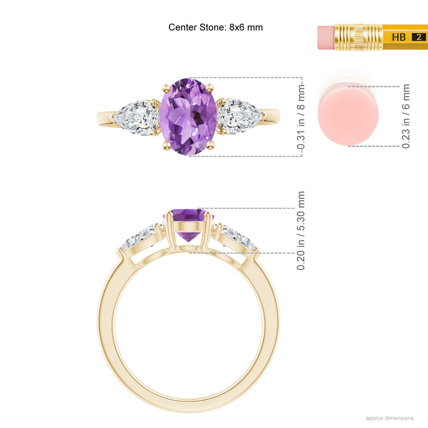 A - Amethyst / 1.95 CT / 14 KT Yellow Gold