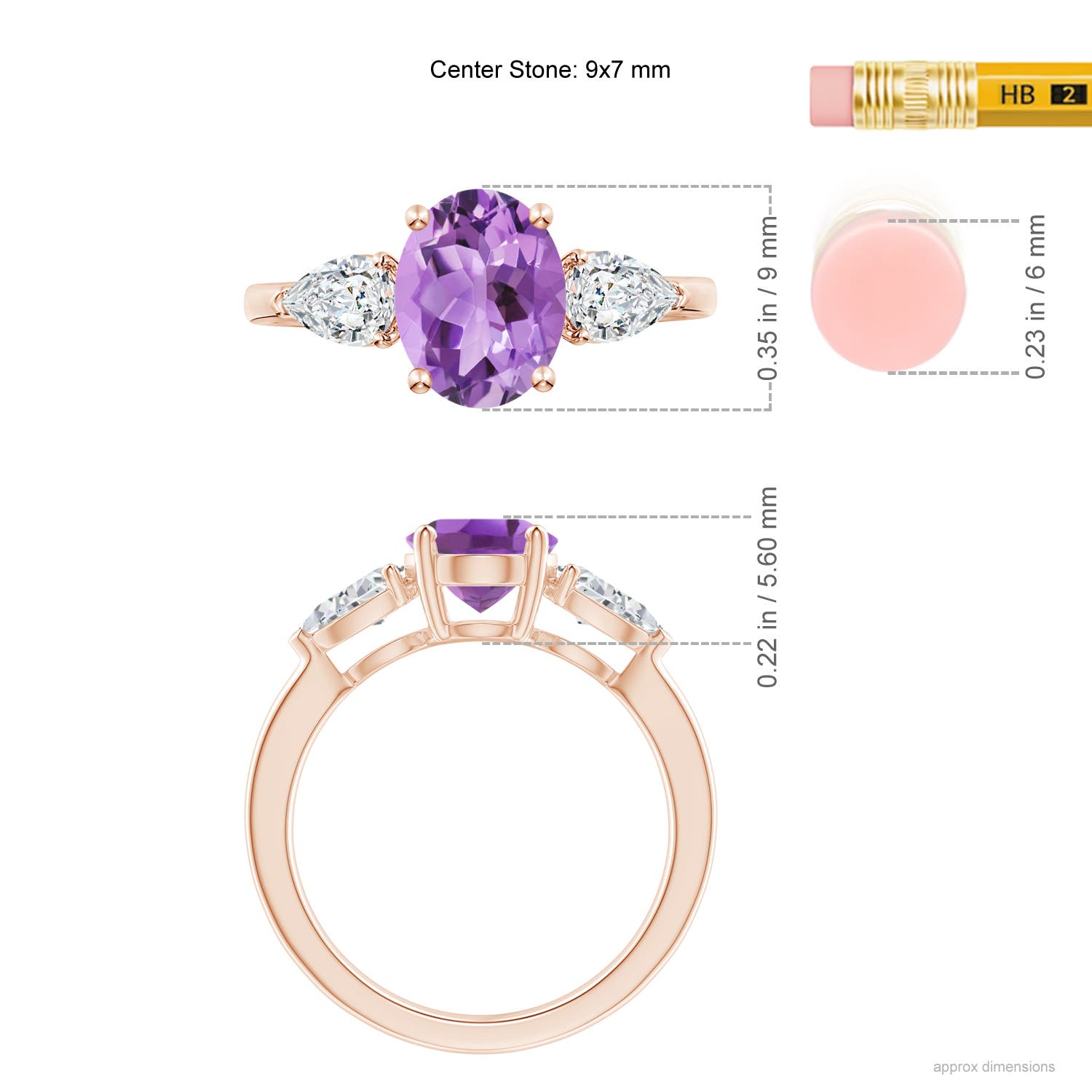 A - Amethyst / 2.4 CT / 14 KT Rose Gold