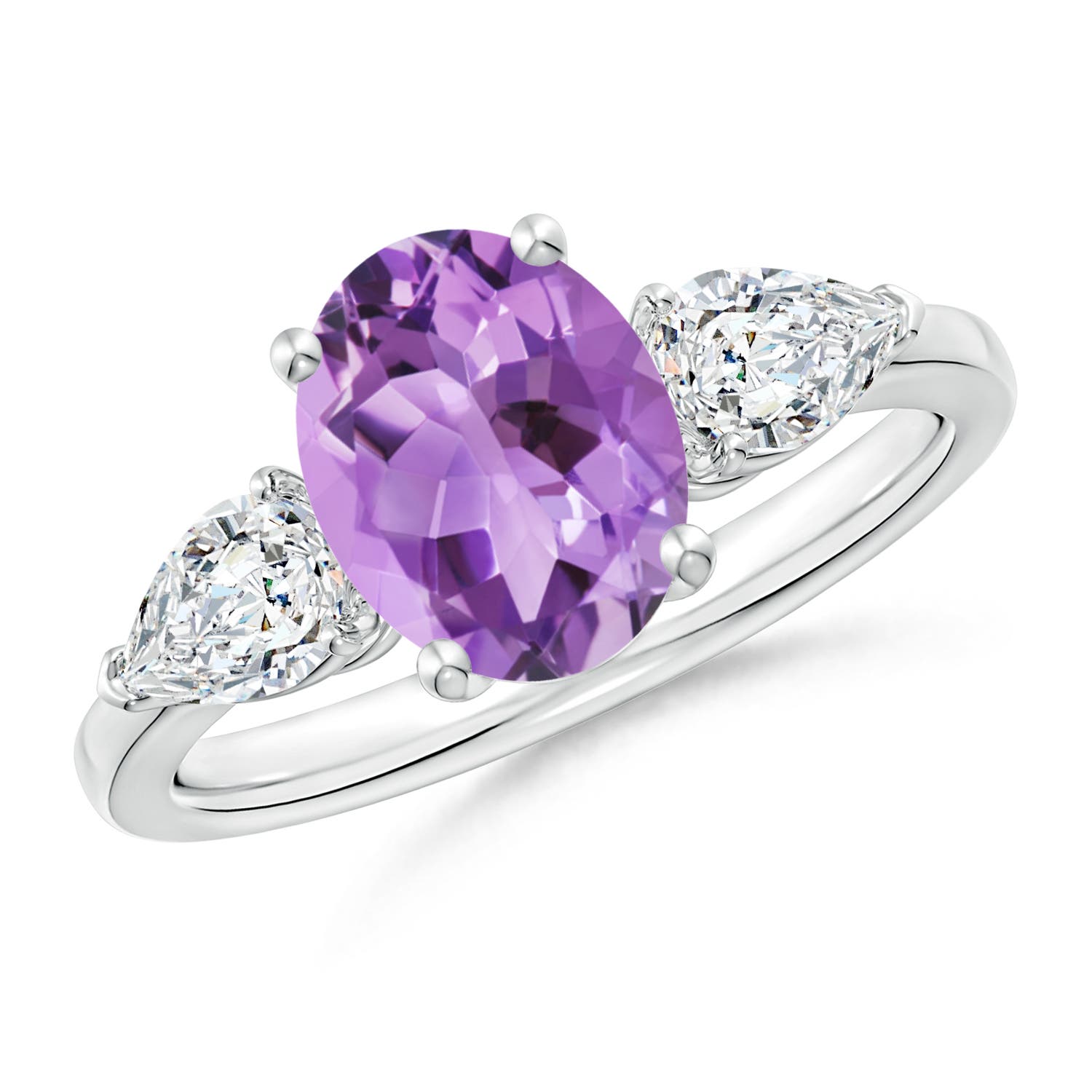 A - Amethyst / 2.4 CT / 14 KT White Gold