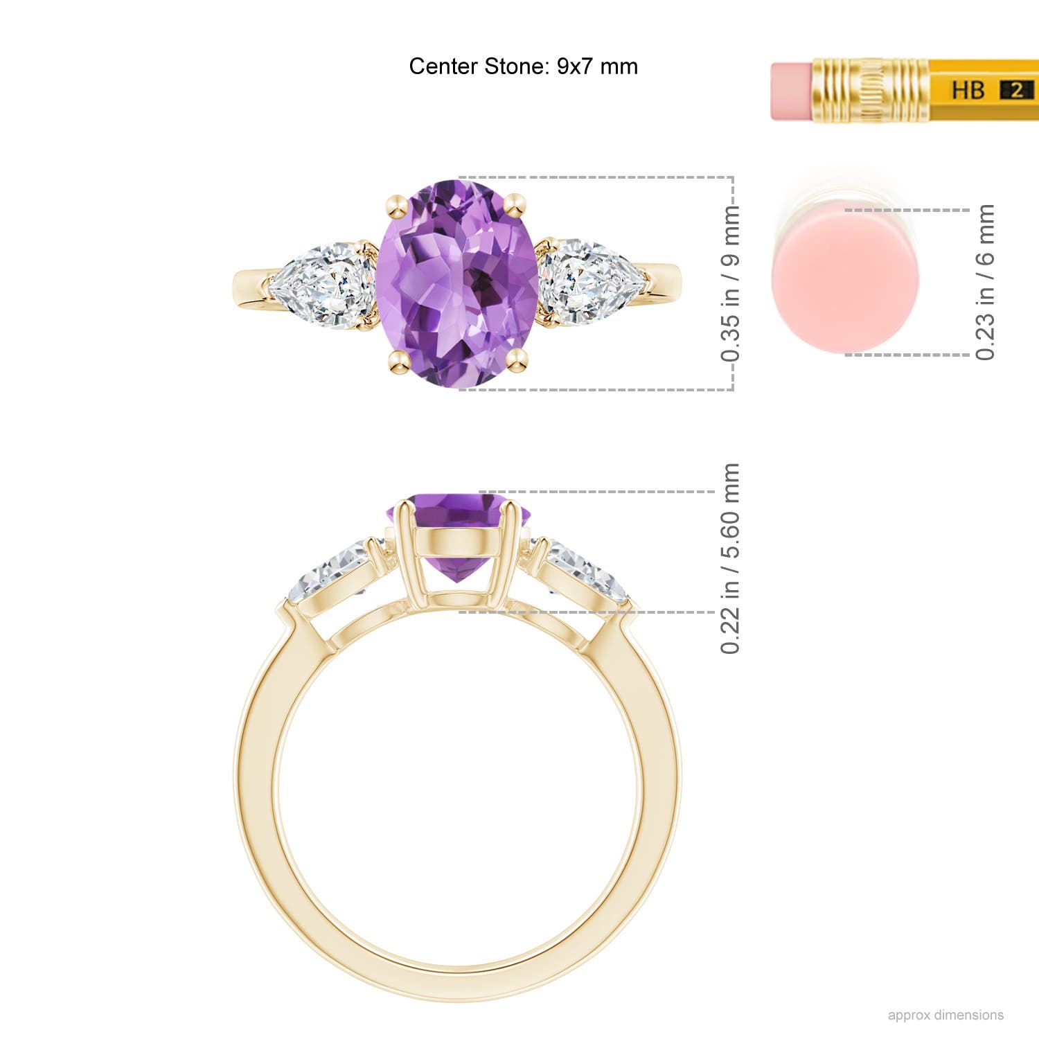 A - Amethyst / 2.4 CT / 14 KT Yellow Gold