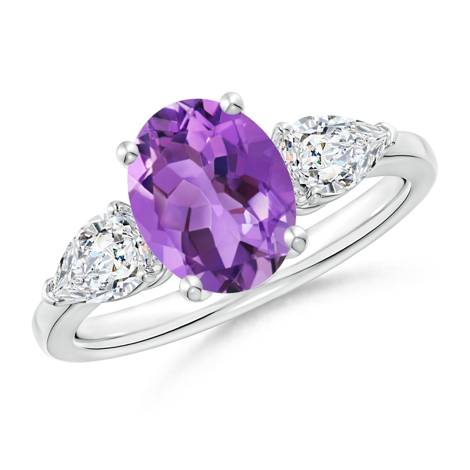 AA - Amethyst / 2.4 CT / 14 KT White Gold