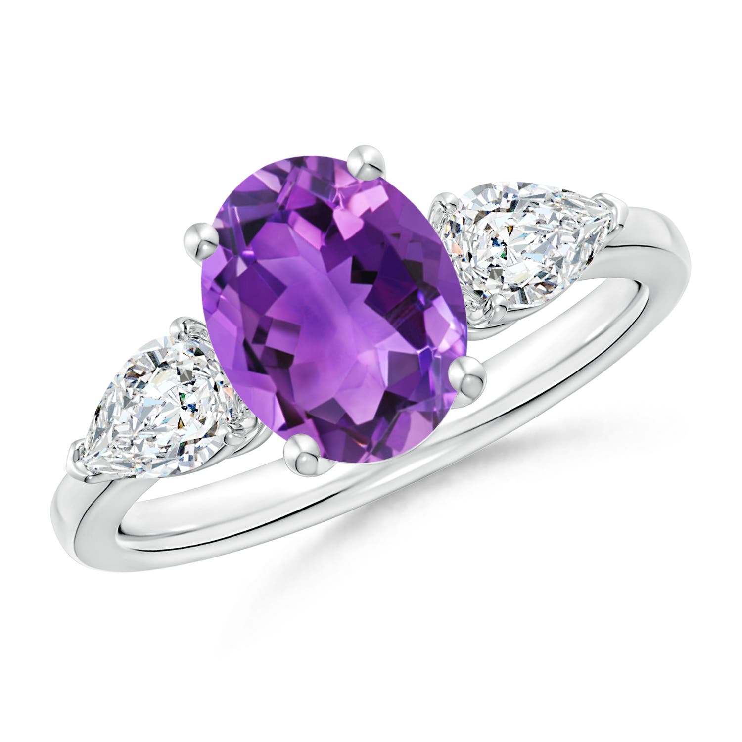 AAA - Amethyst / 2.4 CT / 14 KT White Gold