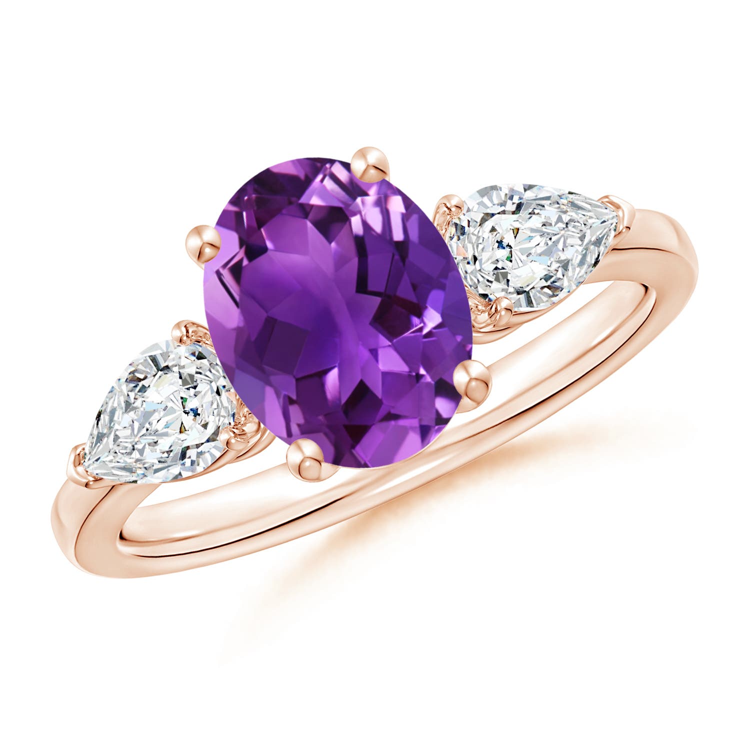 AAAA - Amethyst / 2.4 CT / 14 KT Rose Gold