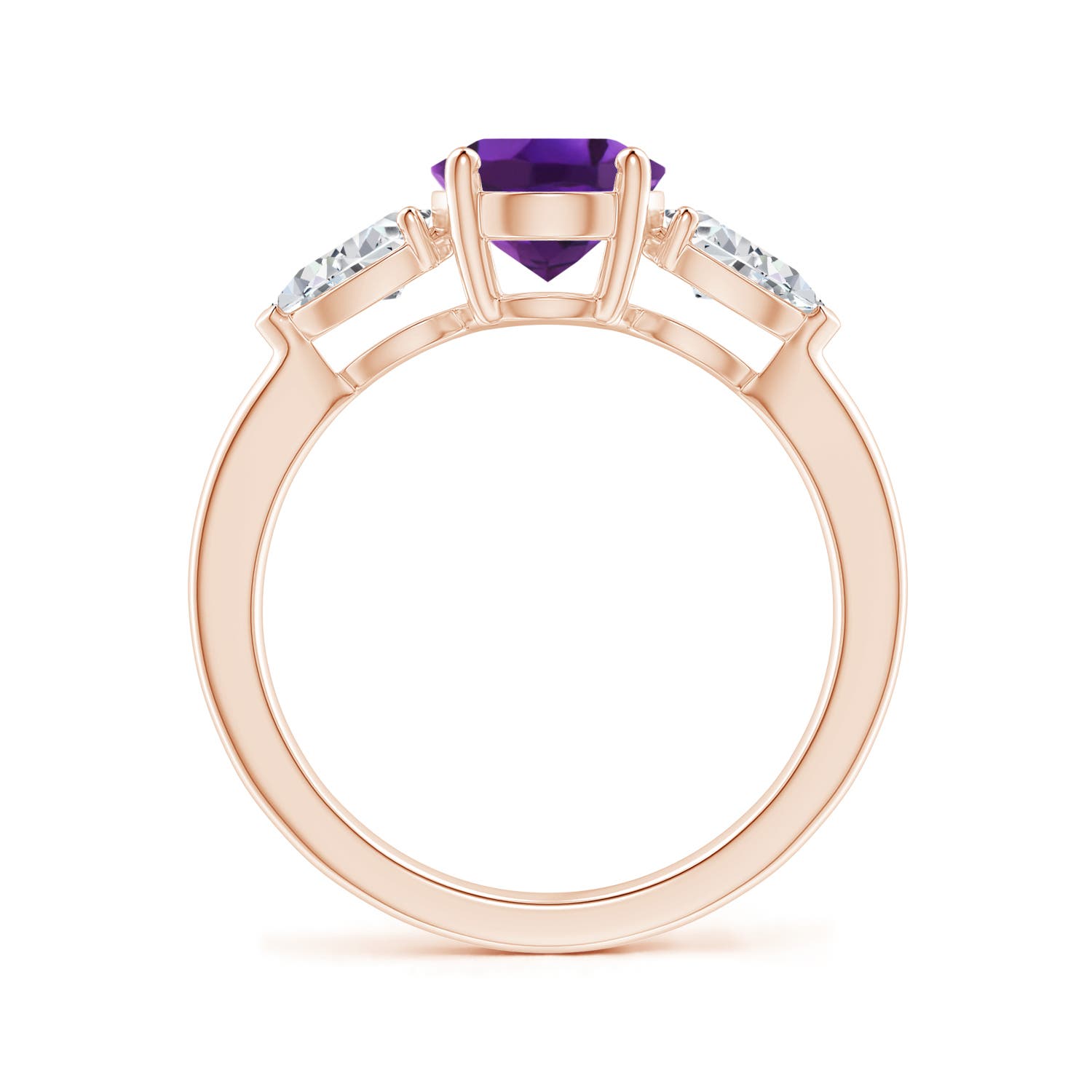 AAAA - Amethyst / 2.4 CT / 14 KT Rose Gold