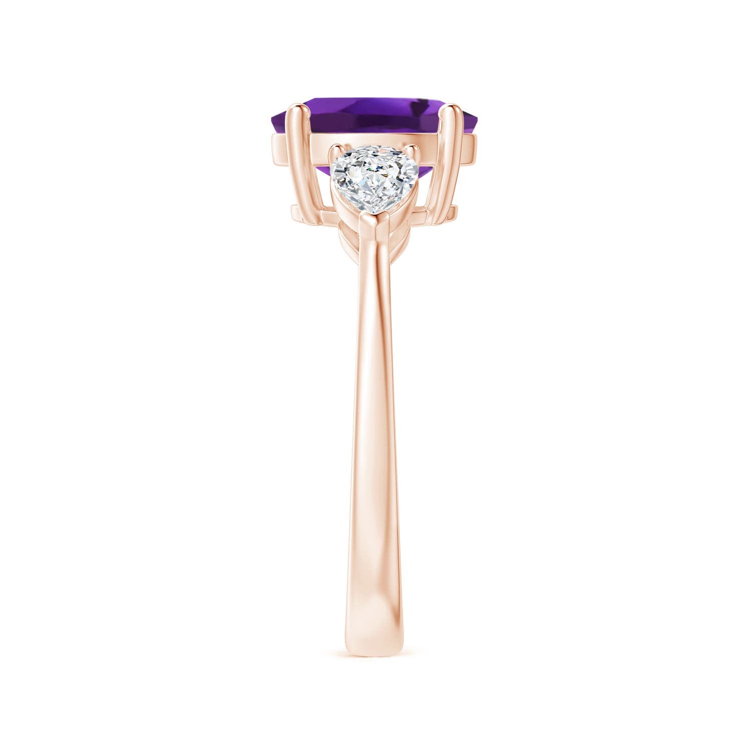 AAAA - Amethyst / 2.4 CT / 14 KT Rose Gold