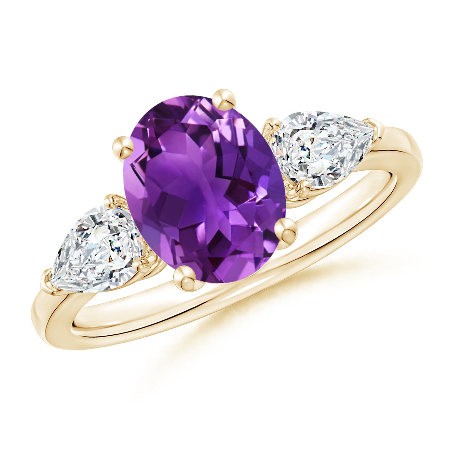 AAAA - Amethyst / 2.4 CT / 14 KT Yellow Gold