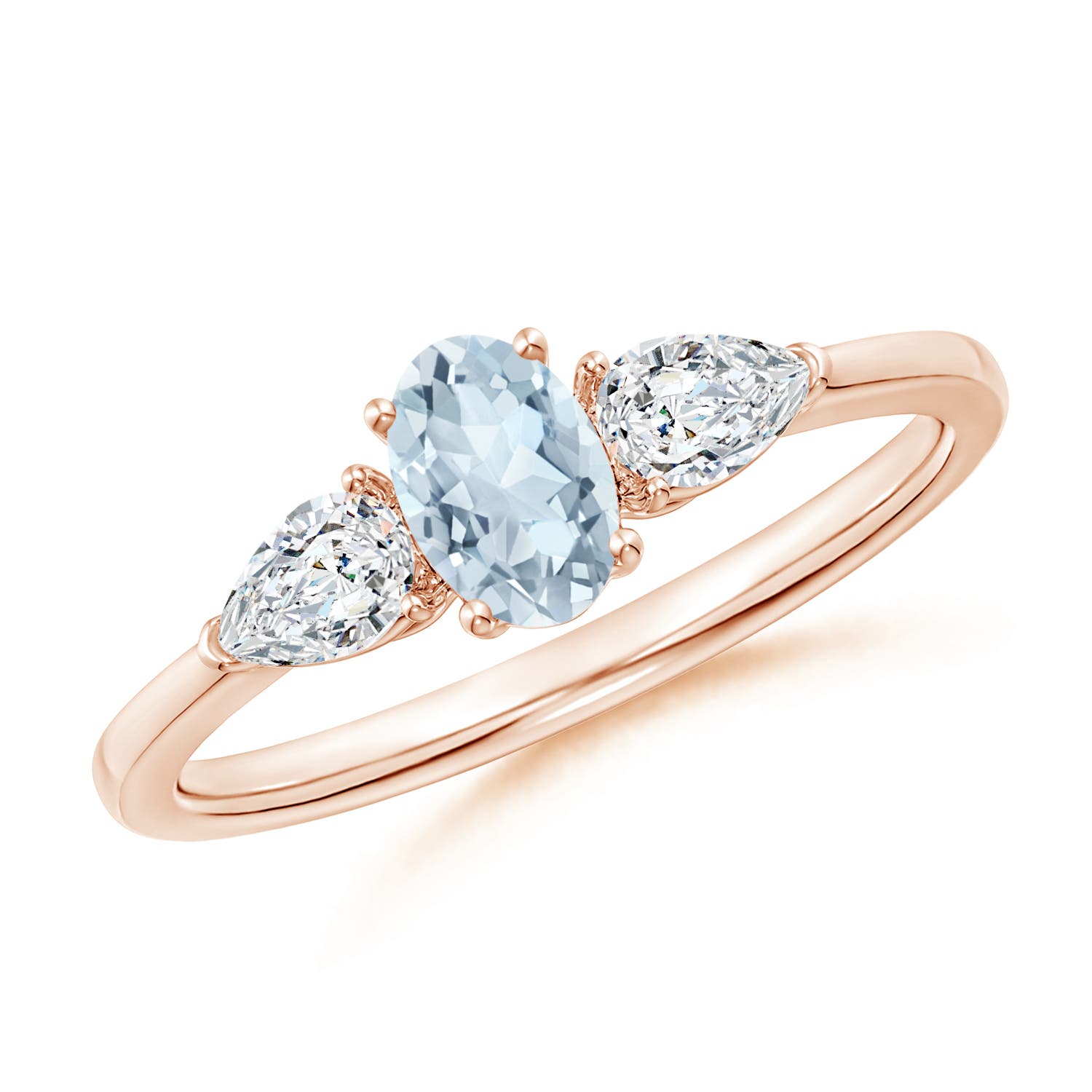 A - Aquamarine / 0.8 CT / 14 KT Rose Gold