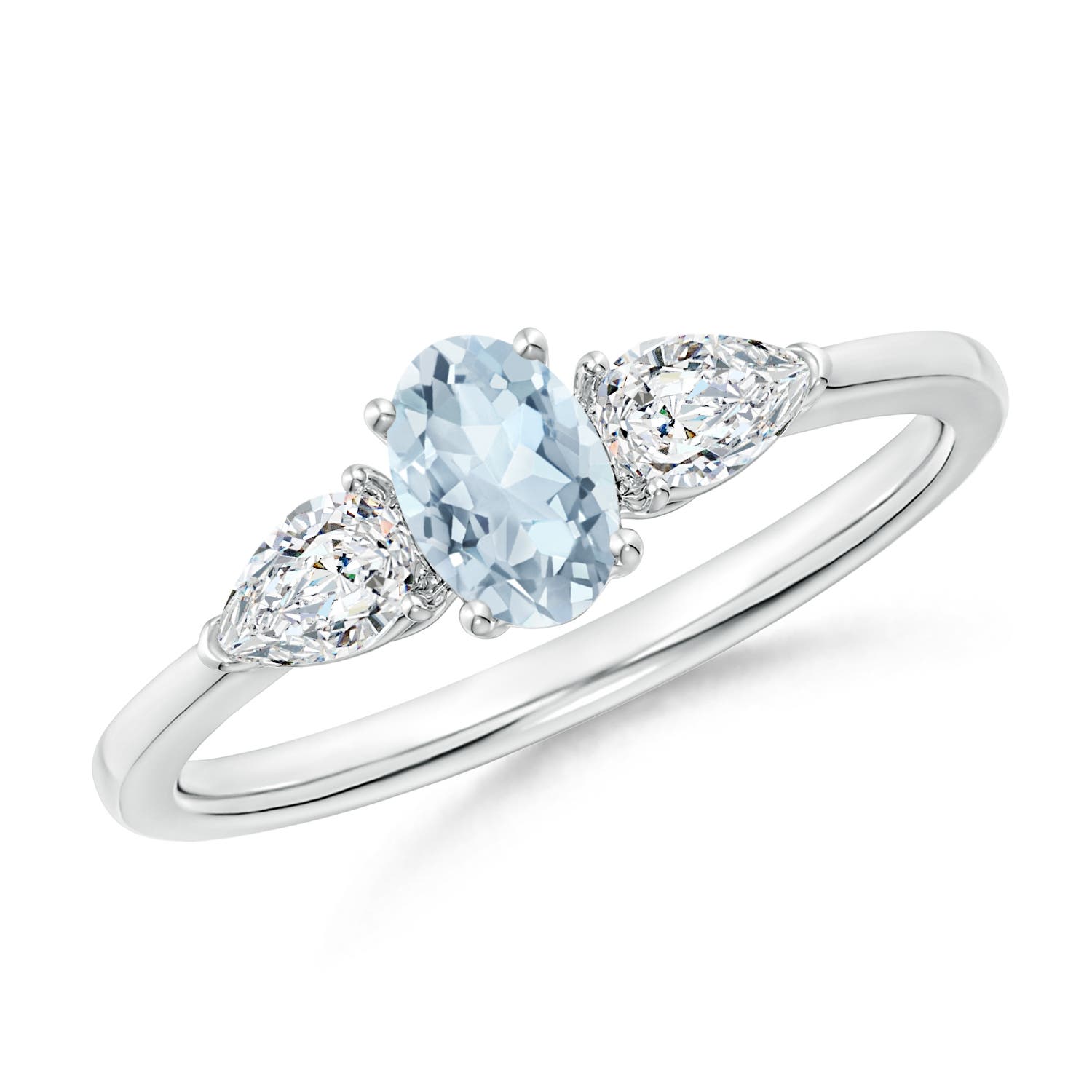 A - Aquamarine / 0.8 CT / 14 KT White Gold